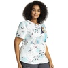 image:imageTooniforms Nurse Gifts Women Scrubs Top VNeck Print TF761Lotus Garden
