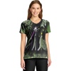 image:imageCherokee Disney Scrubs for Women VNeck Printed Scrub Top 2 PocketsDark Clouds
