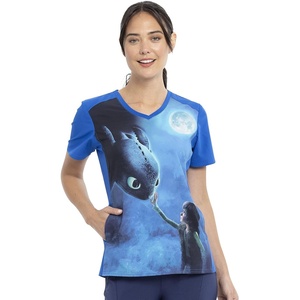 image:imageTooniforms VNeck Women Scrub Top Modern Classic FitTrain Your Dragon