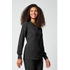 image:imageCherokee Allura Scrub Jacket for Women Zip Front 4 Pockets Tailored FitBlack