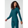 image:imageCherokee Allura Scrub Jacket for Women Zip Front 4 Pockets Tailored FitCaribbean Blue