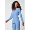 image:imageCherokee Allura Scrub Jacket for Women Zip Front 4 Pockets Tailored FitCiel Blue