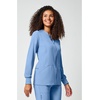 image:imageCherokee Allura Scrub Jacket for Women Zip Front 4 Pockets Tailored FitCiel Blue
