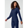 image:imageCherokee Allura Scrub Jacket for Women Zip Front 4 Pockets Tailored FitNavy