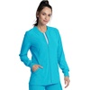 image:imageCherokee Allura Scrub Jacket for Women Zip Front 4 Pockets Tailored FitTeal Blue