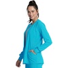 image:imageCherokee Allura Scrub Jacket for Women Zip Front 4 Pockets Tailored FitTeal Blue