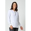image:imageCherokee Allura Scrub Jacket for Women Zip Front 4 Pockets Tailored FitWhite