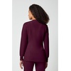 image:imageCherokee Allura Scrub Jacket for Women Zip Front 4 Pockets Tailored FitWine