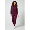 image:imageCherokee Allura Scrub Jacket for Women Zip Front 4 Pockets Tailored FitWine
