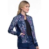 image:imageCherokee Flexibles Women Warm Up Scrubs Jacket Zip Front Knit Panel CK308Pineapple Paisley