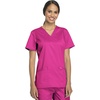 image:imageCherokee Scrub Set for Women V Neck Top amp Flare Leg PantElectric Pink