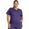 image:imageCherokee Scrub Set for Women V Neck Top amp Flare Leg PantGrape