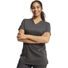 image:imageCherokee Scrub Set for Women V Neck Top amp Flare Leg PantPewter