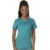 image:imageCherokee Scrub Set for Women V Neck Top amp Flare Leg PantTeal Blue