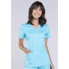 image:imageCherokee Scrub Set for Women V Neck Top amp Flare Leg PantTurquoise
