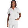 image:imageCherokee Scrub Set for Women V Neck Top amp Flare Leg PantWhite