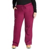 image:imageCherokee Scrub Set for Women V Neck Top amp Flare Leg PantWine