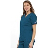 image:imageCherokee Scrub Set for Women VNeck Top amp Flare Drawstring PantCaribbean Blue