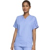 image:imageCherokee Scrub Set for Women VNeck Top amp Flare Drawstring PantCiel