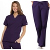image:imageCherokee Scrub Set for Women VNeck Top amp Flare Drawstring PantEggplant