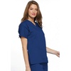 image:imageCherokee Scrub Set for Women VNeck Top amp Flare Drawstring PantGalaxy Blue