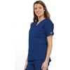 image:imageCherokee Scrub Set for Women VNeck Top amp Flare Drawstring PantGalaxy Blue