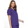 image:imageCherokee Scrub Set for Women VNeck Top amp Flare Drawstring PantGrape