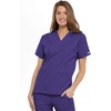 image:imageCherokee Scrub Set for Women VNeck Top amp Flare Drawstring PantGrape