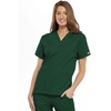 image:imageCherokee Scrub Set for Women VNeck Top amp Flare Drawstring PantHunter Green