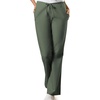 image:imageCherokee Scrub Set for Women VNeck Top amp Flare Drawstring PantOlive