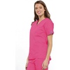 image:imageCherokee Scrub Set for Women VNeck Top amp Flare Drawstring PantShocking Pink