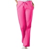 image:imageCherokee Scrub Set for Women VNeck Top amp Flare Drawstring PantShocking Pink