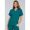 image:imageCherokee Scrub Set for Women VNeck Top amp Flare Drawstring PantTeal Blue