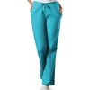 image:imageCherokee Scrub Set for Women VNeck Top amp Flare Drawstring PantTurquoise