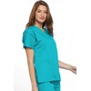 image:imageCherokee Scrub Set for Women VNeck Top amp Flare Drawstring PantTurquoise