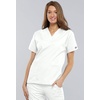 image:imageCherokee Scrub Set for Women VNeck Top amp Flare Drawstring PantWhite