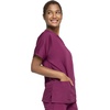 image:imageCherokee Scrub Set for Women VNeck Top amp Flare Drawstring PantWine