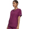 image:imageCherokee Scrub Set for Women VNeck Top amp Flare Drawstring PantWine