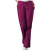 image:imageCherokee Scrub Set for Women VNeck Top amp Flare Drawstring PantWine