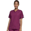 image:imageCherokee Scrub Set for Women VNeck Top amp Flare Drawstring PantWine