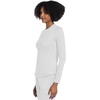 image:imageCherokee Underscrub Long Sleeve Womens Knit Tee Nursing Underscrubs Crew Neck Layering Top for Women  CK773Black  White  Pewter  3 Pack