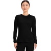 image:imageCherokee Underscrub Long Sleeve Womens Knit Tee Nursing Underscrubs Crew Neck Layering Top for Women  CK773Black