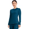 image:imageCherokee Underscrub Long Sleeve Womens Knit Tee Nursing Underscrubs Crew Neck Layering Top for Women  CK773Caribbean Blue