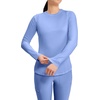 image:imageCherokee Underscrub Long Sleeve Womens Knit Tee Nursing Underscrubs Crew Neck Layering Top for Women  CK773Ciel Blue