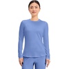 image:imageCherokee Underscrub Long Sleeve Womens Knit Tee Nursing Underscrubs Crew Neck Layering Top for Women  CK773Ciel Blue