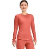 image:imageCherokee Underscrub Long Sleeve Womens Knit Tee Nursing Underscrubs Crew Neck Layering Top for Women  CK773Coral Rush