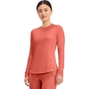 image:imageCherokee Underscrub Long Sleeve Womens Knit Tee Nursing Underscrubs Crew Neck Layering Top for Women  CK773Coral Rush