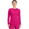 image:imageCherokee Underscrub Long Sleeve Womens Knit Tee Nursing Underscrubs Crew Neck Layering Top for Women  CK773Electric Pink