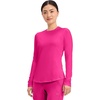 image:imageCherokee Underscrub Long Sleeve Womens Knit Tee Nursing Underscrubs Crew Neck Layering Top for Women  CK773Electric Pink