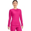 image:imageCherokee Underscrub Long Sleeve Womens Knit Tee Nursing Underscrubs Crew Neck Layering Top for Women  CK773Electric Pink